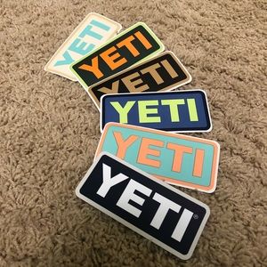 Set of 6 YETI stickers